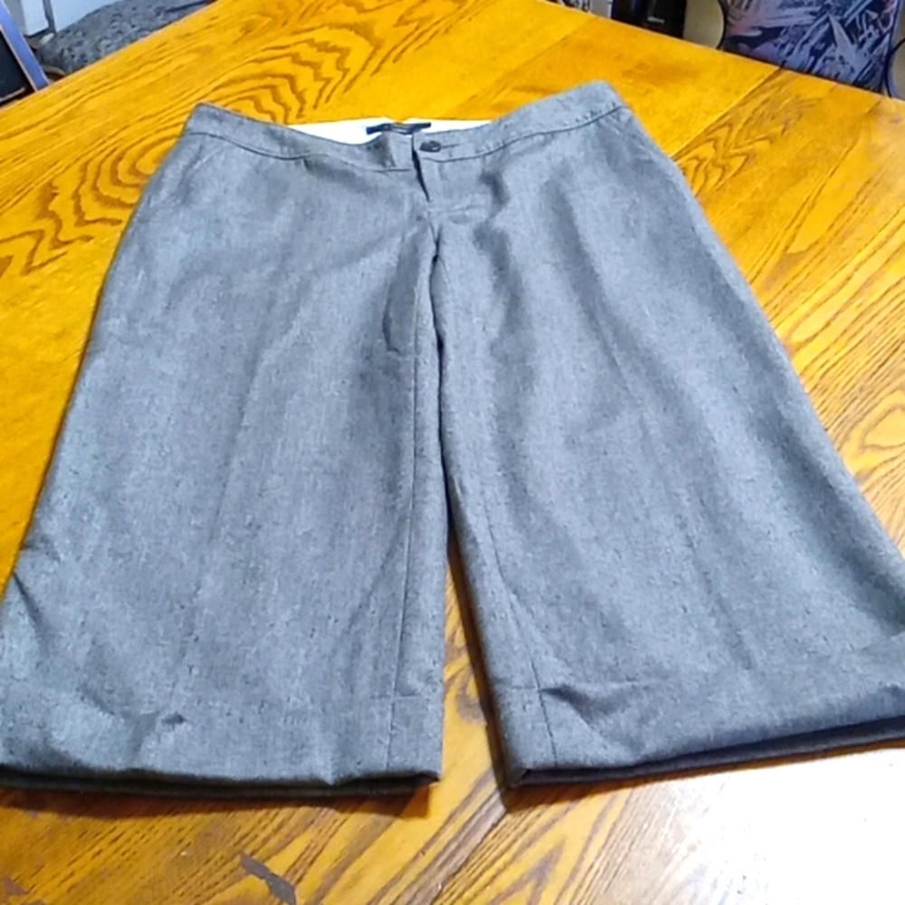 BANANA REPUBLIC Womens Pants 4 Preowned Used Work CROP Casual WOOL Blend GRAY